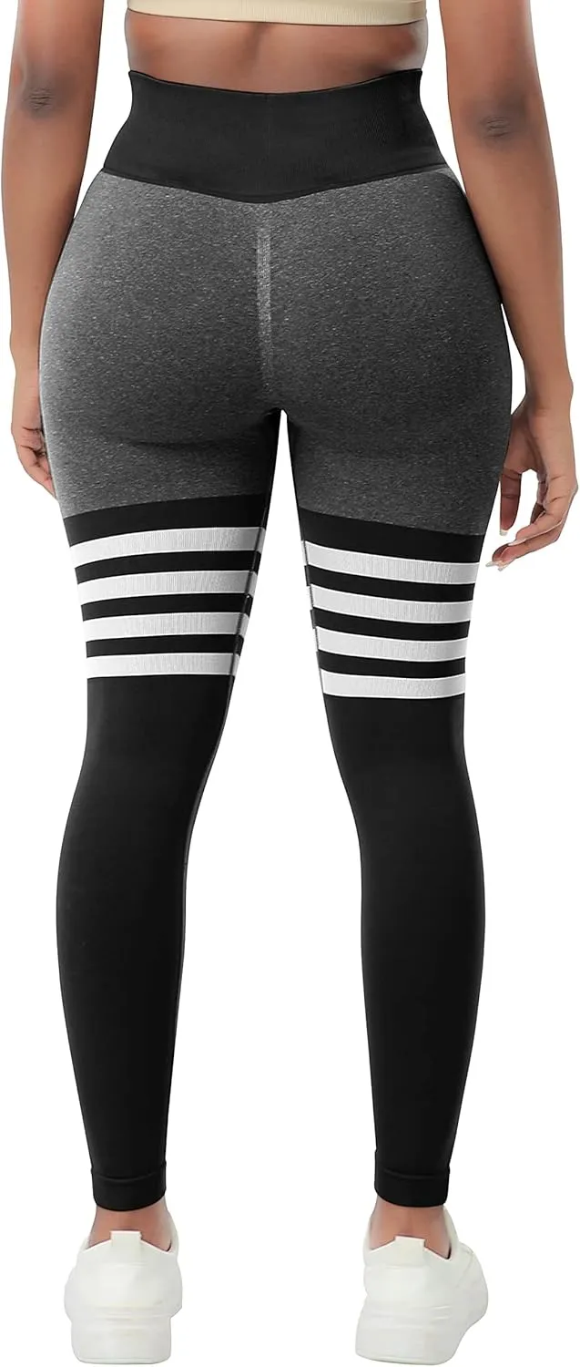 A AGROSTE Seamless Workout Leggings for Women Scrunch Butt Lifting Leggings Booty High Waisted Yoga Pants