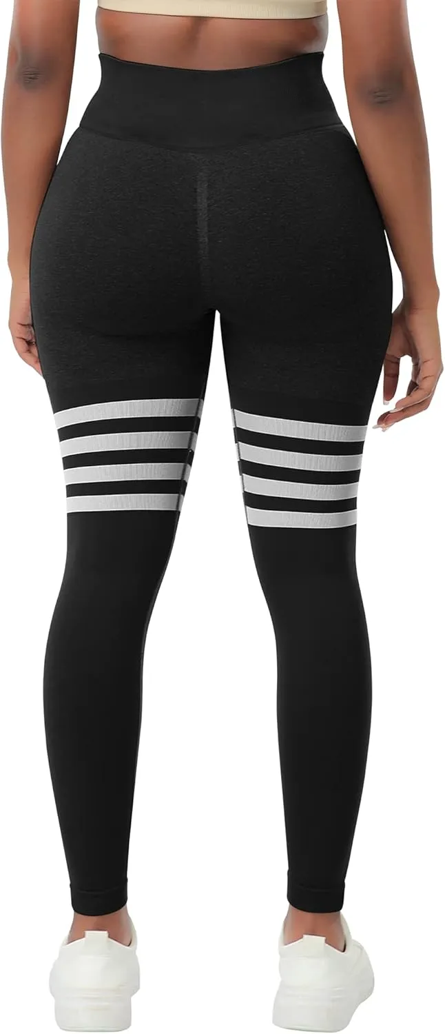 A AGROSTE Seamless Workout Leggings for Women Scrunch Butt Lifting Leggings Booty High Waisted Yoga Pants