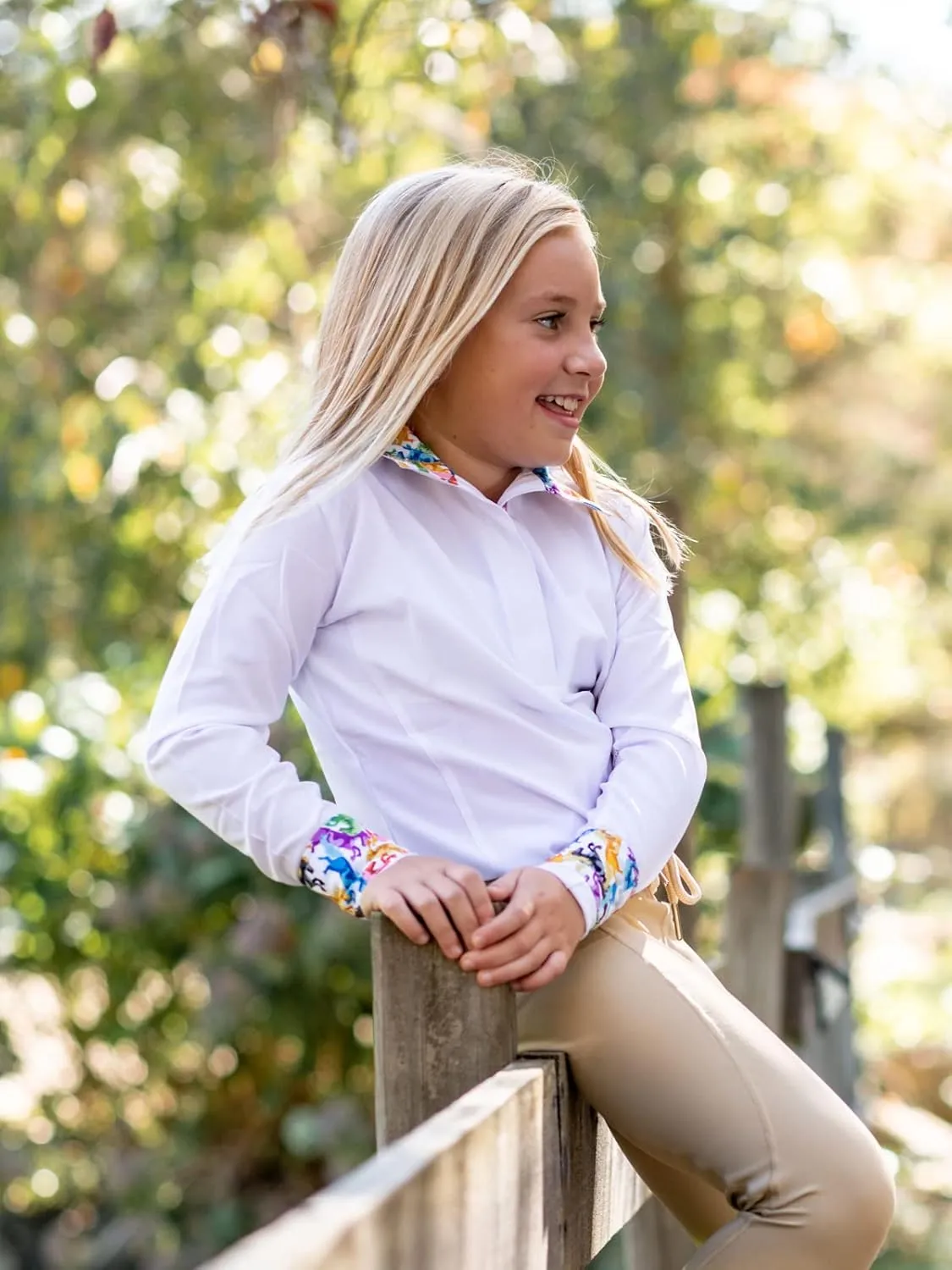 Anni Lyn Sportswear Girl's Ventilated Show Shirt II- Long Sleeve