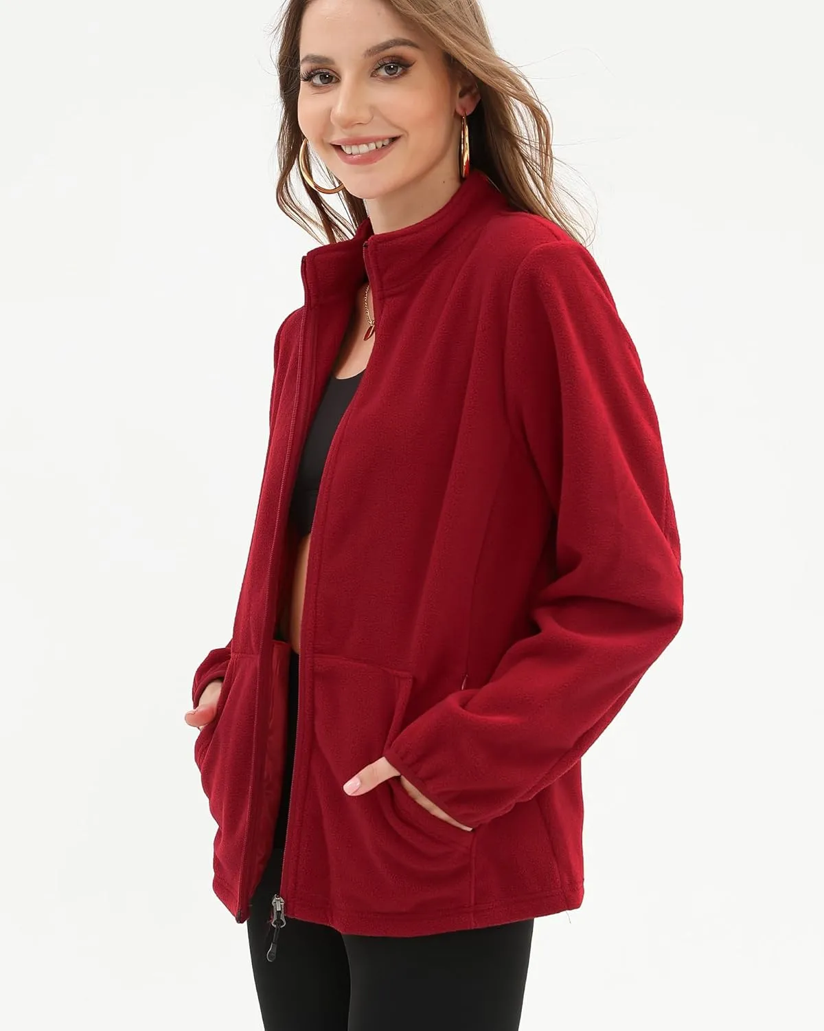 Argstar Women's Fleece Jacket with 6 Pockets (XS-2XL)