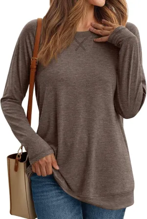 AUTOMET Womens Long Sleeve Shirts Casual Loose Fit Tops Fall Fashion Dressy Basic Trendy Outfits Clothes 2024