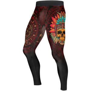 Aztec Eagle Warrior Men's Compression Leggings