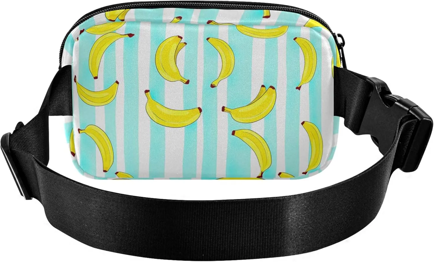 Banana White Stripes Fanny Packs Women Waterproof Belt Bag Hip Pouch Festival Waist Pouches for Men