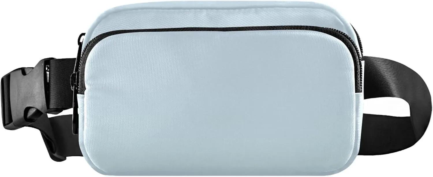 Blue Pale Gradient Waterproof Fanny Pack for Women Hip Bag Belt Purse Hiking Waist Pouches for Men