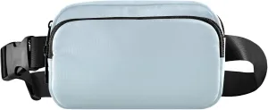 Blue Pale Gradient Waterproof Fanny Pack for Women Hip Bag Belt Purse Hiking Waist Pouches for Men