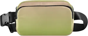 Blush Pink Green Gradient Fanny Pack for Women Trendy Anti Theft Belt Bag Waterproof Waist Pouches for Men