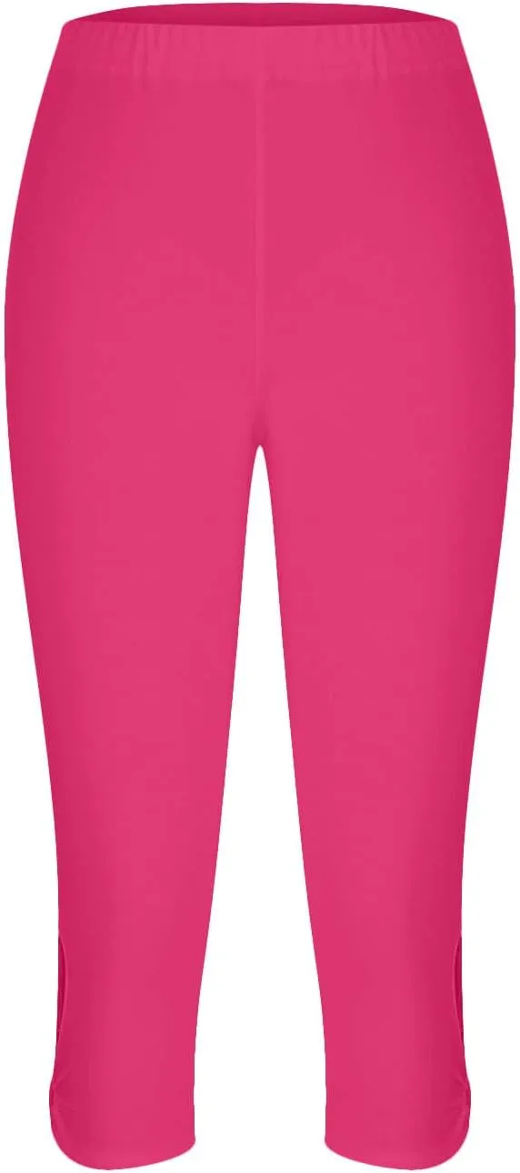 Capri Leggings for Women Summer Dressy Cropped Workout Yoga Leggings Stretch Pants High Waist Gym Compression Capris