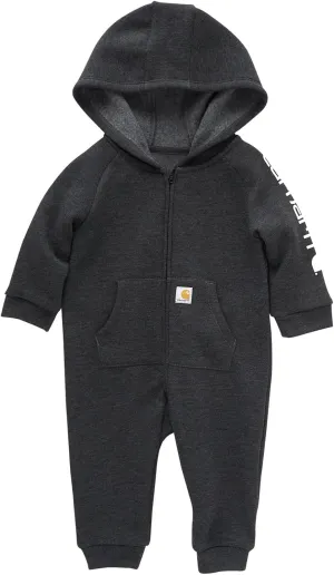 Carhartt baby-boys Long-sleeve Hooded Zip-up Footless Jumpsuit One-piece Hoodie