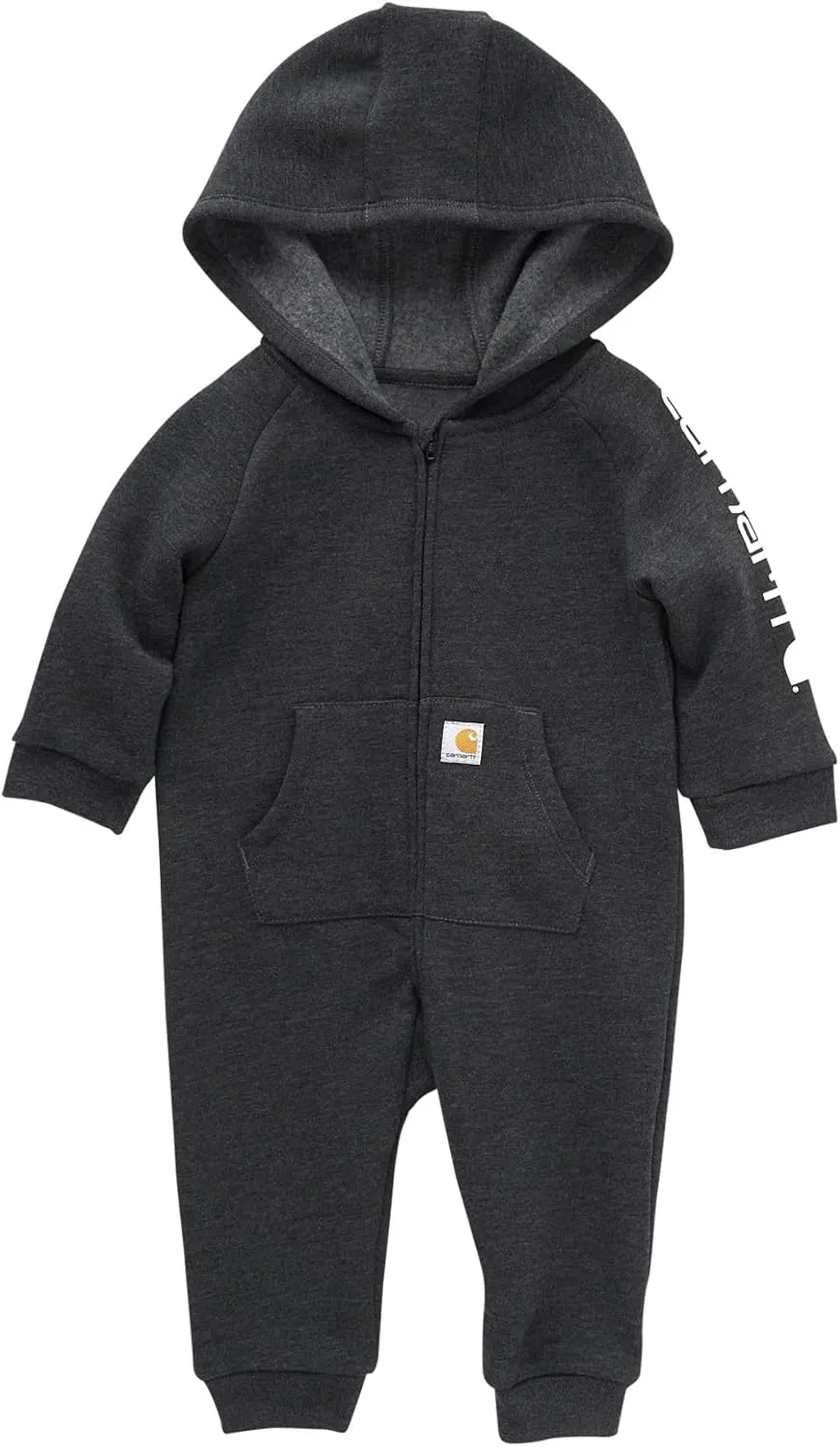 Carhartt baby-boys Long-sleeve Hooded Zip-up Footless Jumpsuit One-piece Hoodie