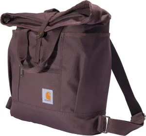 Carhartt Convertible, Durable Tote Bag with Adjustable Backpack Straps and Laptop Sleeve, Wine, One Size