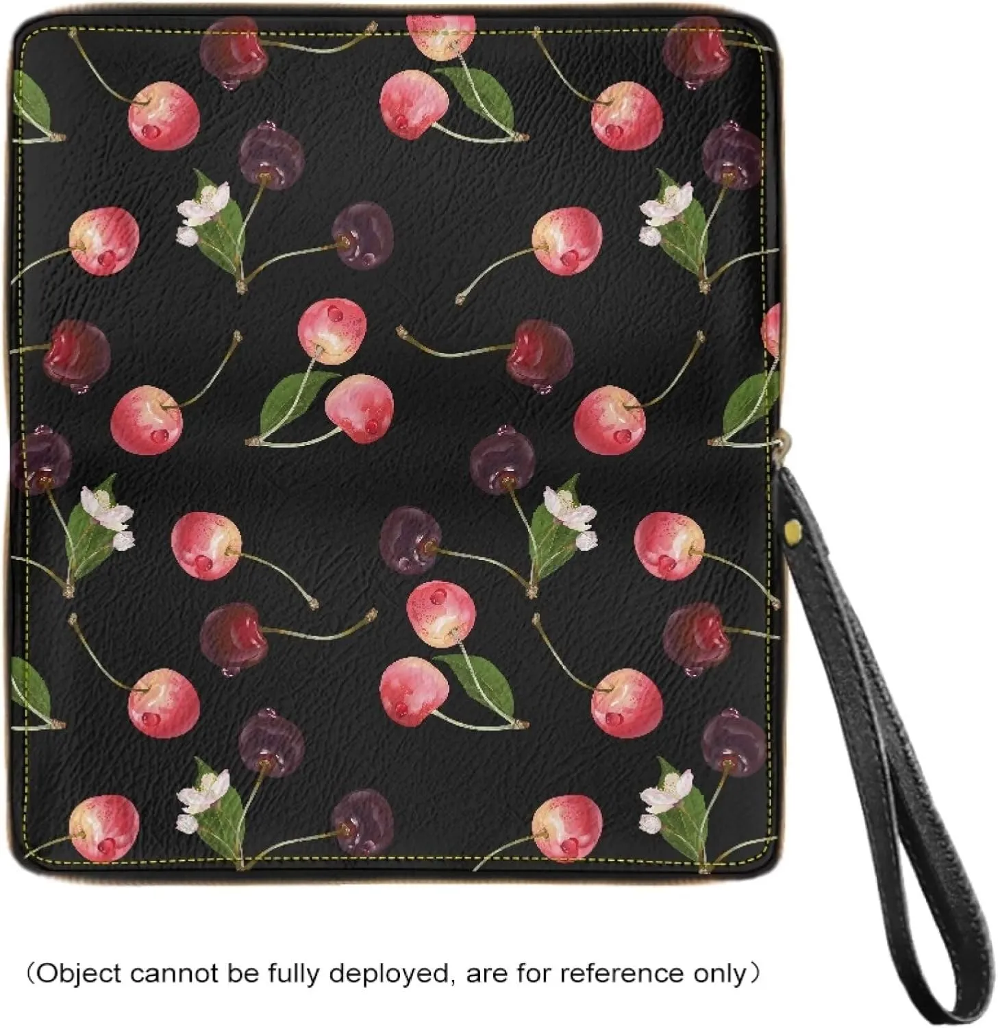 Cherry Coin Purse Pouches Y2k Wallets Womens Cute Long Card Clutch Holder Zipper Around Leather Wristlet Handbags