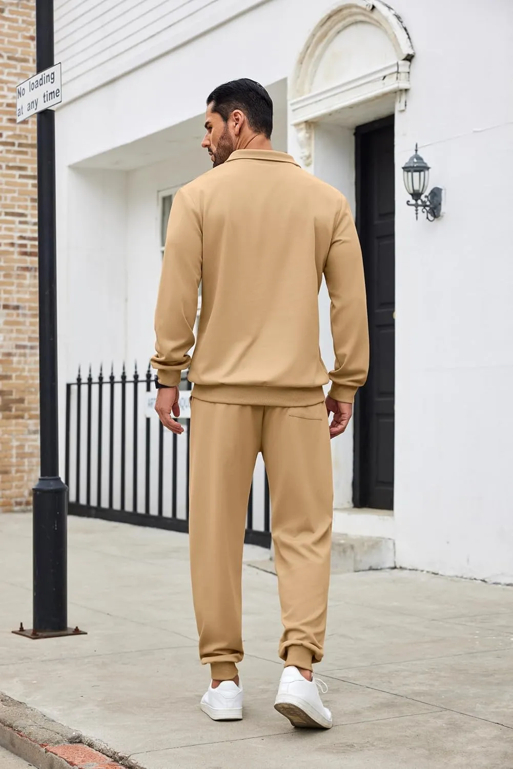COOFANDY Men's Tracksuit 2 Piece Quarter Zip Sweatsuit Sets Casual Athletic Running Jogging Suits