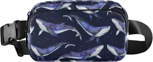 Cosmic Whales Watercolor Women Fanny Packs Bright Color Hip Pack Belt Bag Waterproof Waist Pouches for Men