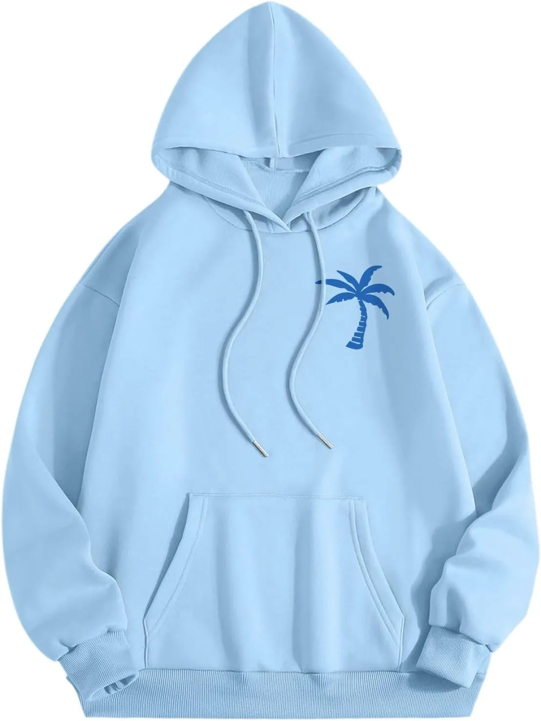 Cute Hoodies Womens Pink Graphic Oversized Hoodies Letter Print Casual Long Sleeve Drawstring Pullover Tops