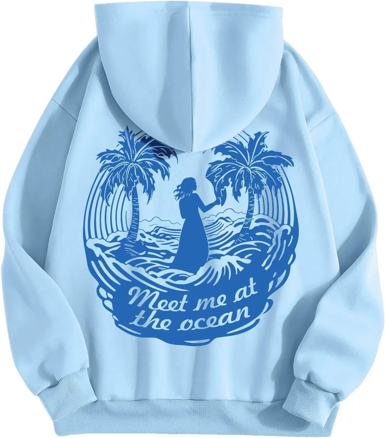 Cute Hoodies Womens Pink Graphic Oversized Hoodies Letter Print Casual Long Sleeve Drawstring Pullover Tops