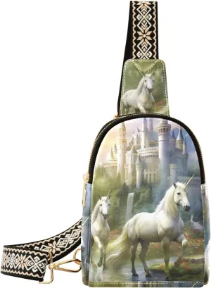 Cute Unicorn Sling Bag for Women Fanny Packs for Women Small Leather Fanny Pack Crossbody Bags Fashion Waist Packs Chest Bag for Travel 21341172
