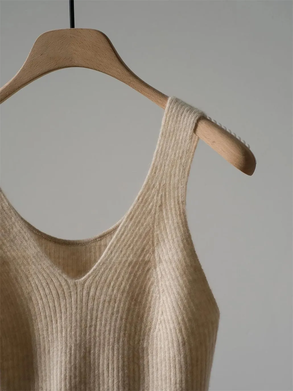 DBFBDTU Women Cashmer Camisole V-Neck And Back Round Neck Tops Tank Sleeveless Knitted Inner Wear Vest Crop