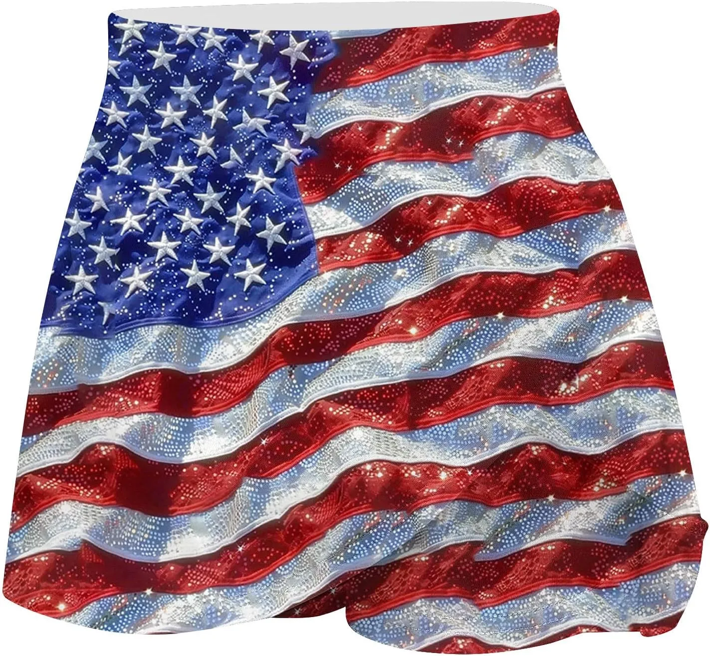DDAPJ pyju Athletic Skorts for Women American Flag Print Patriotic Shorts High Waisted Golf Tennis Skirts 4th of July 2025