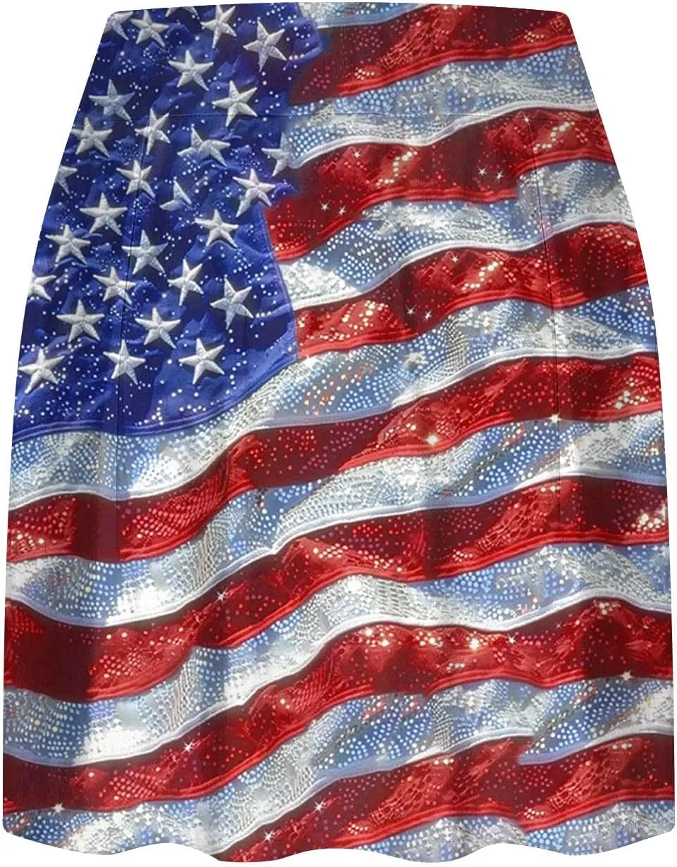 DDAPJ pyju Athletic Skorts for Women American Flag Print Patriotic Shorts High Waisted Golf Tennis Skirts 4th of July 2025