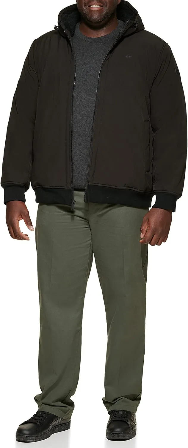 Dockers Men's Softshell Sherpa Lined Bomber Jacket