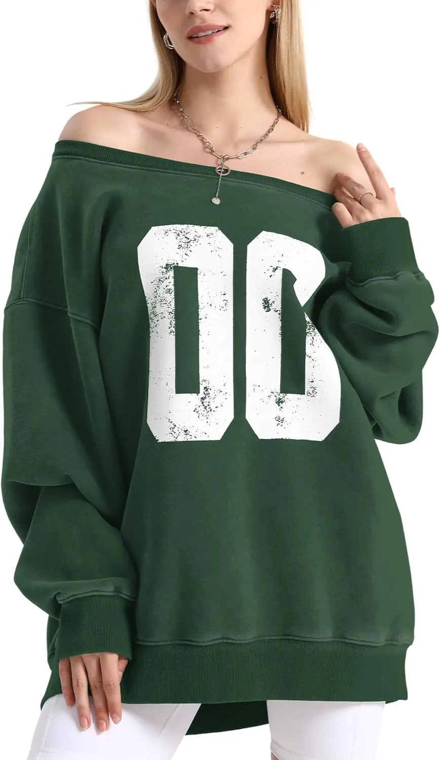 FAIABLE Womens Off-Shoulder Hoodie Heavyweight Hoodies Graphic Vintage Acid Wash Hoodie Fleece Hoodies for Women