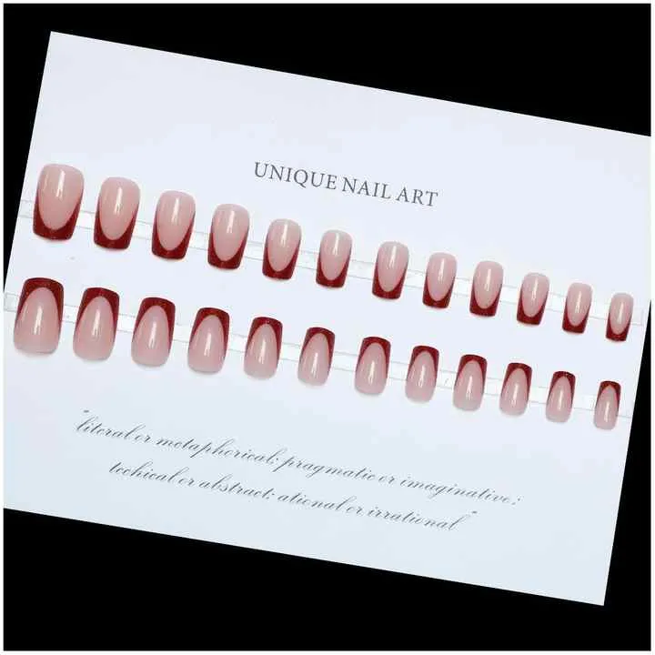 False Nails Faux Ongles Avec-أظافر صناعية