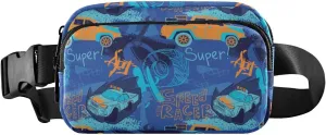 Fanny Pack for Women Men Blue Race Cars Belt Waist Pack Bum Bag Wallets for Running Cycling Hiking Travel Workout with Adjustable Strap