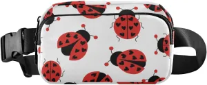 Fanny Pack for Women Men Ladybugs Cute (2) Belt Waist Pack Bum Bag Wallets for Running Cycling Hiking Travel Workout with Adjustable Strap