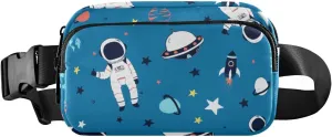 Fanny Pack for Women Men Space Astronaut Blue Belt Waist Pack Bum Bag Wallets for Running Cycling Hiking Travel Workout with Adjustable Strap
