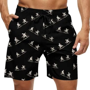 Fencing Men's Swim Trunks Quick Dry Bathing Suit Swimming Shorts Beach Swimwear