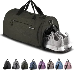 Fitgriff Gym Bag for Men & Women with Shoe & Wet Compartment - Duffle Bag for Travel, Sports, Fitness & Workout