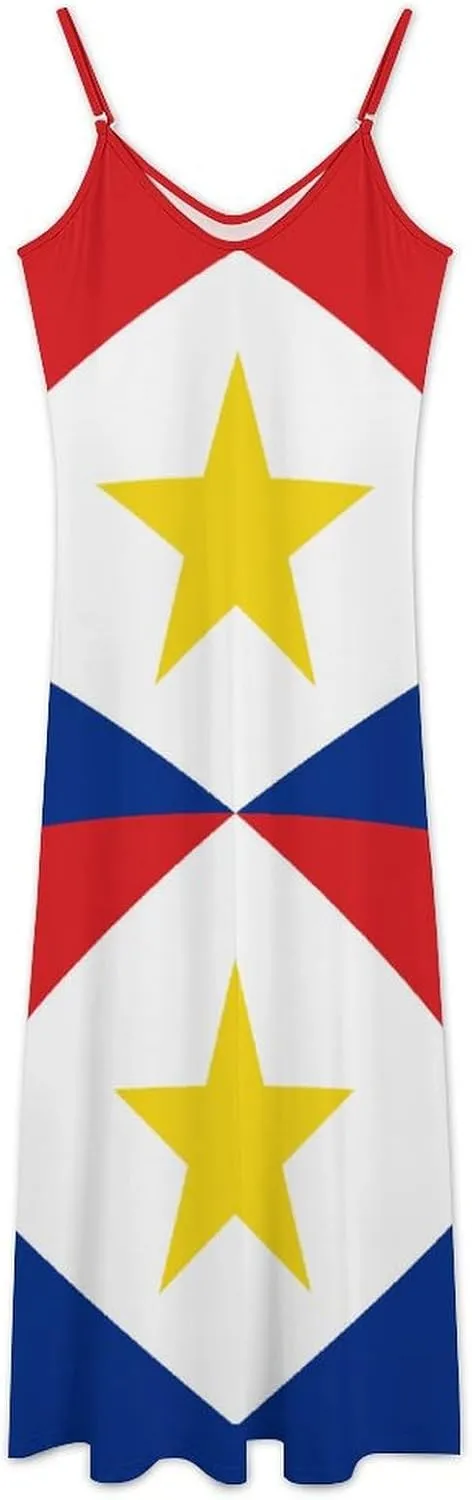 Flag of Bashkortostan Women Summer Camisole Long Skirt, Beach Skirt, Suspender Dress, Fishtail Skirt