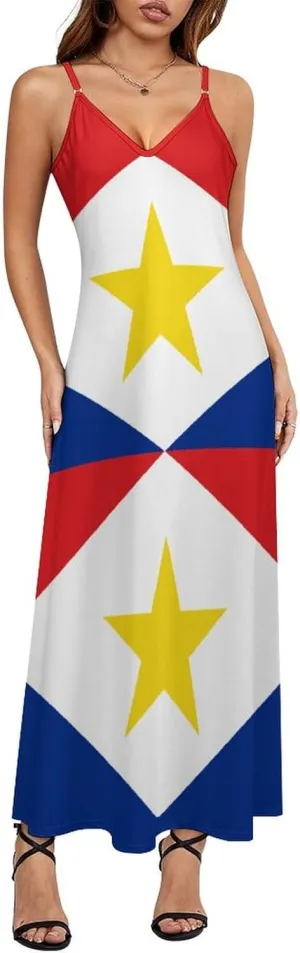 Flag of Bashkortostan Women Summer Camisole Long Skirt, Beach Skirt, Suspender Dress, Fishtail Skirt