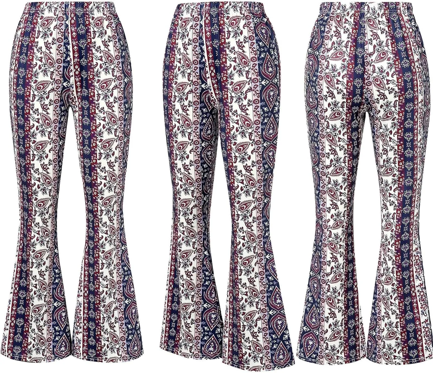 Flare Leggings Yoga Pants Women High Waisted Boho Flare Palazzo Pants Stretch Wide Leg Bell Bottom Yoga Leggings