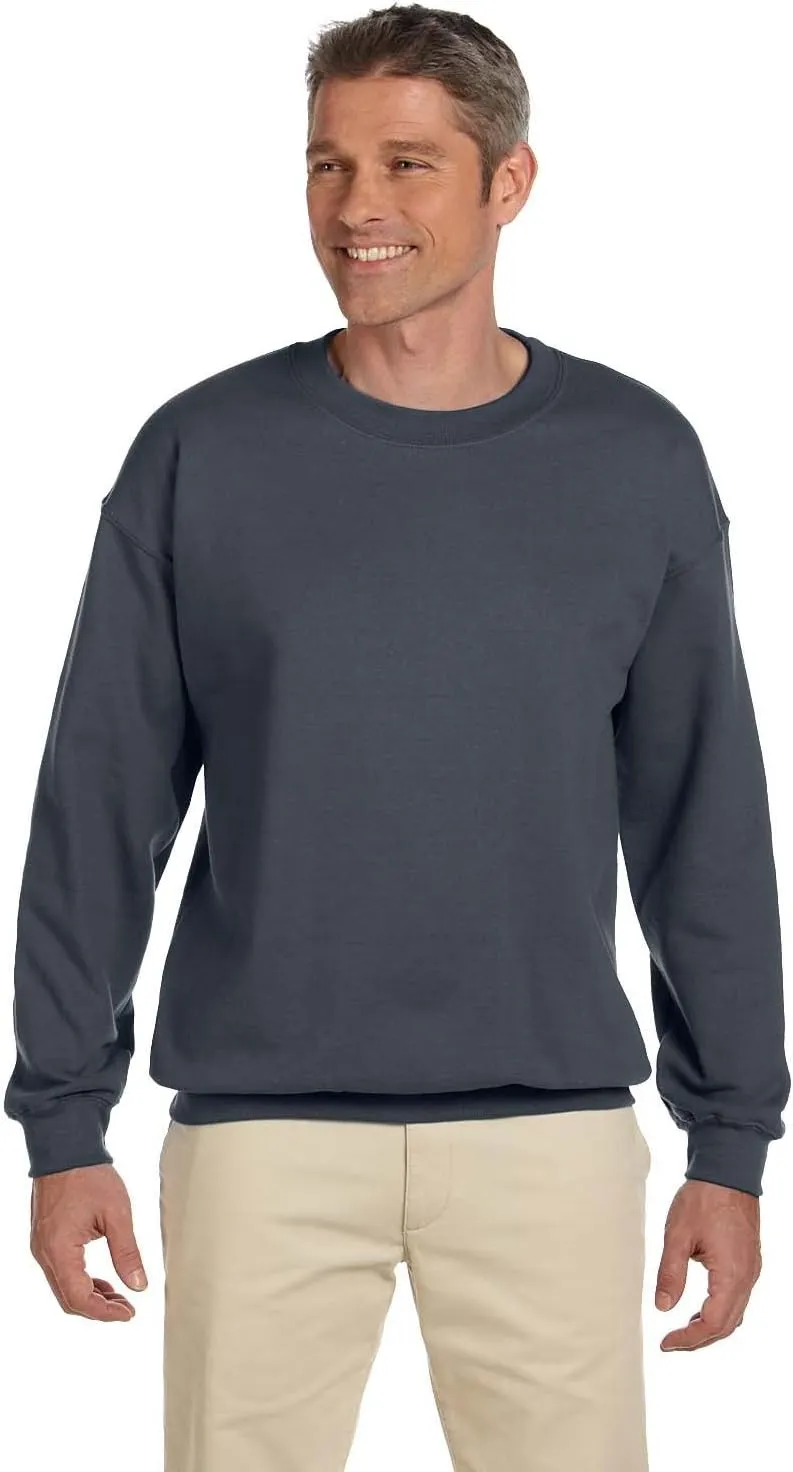 Gildan Men's Heavyweight Waistband Sweatshirt, Dark Heather, 2XL