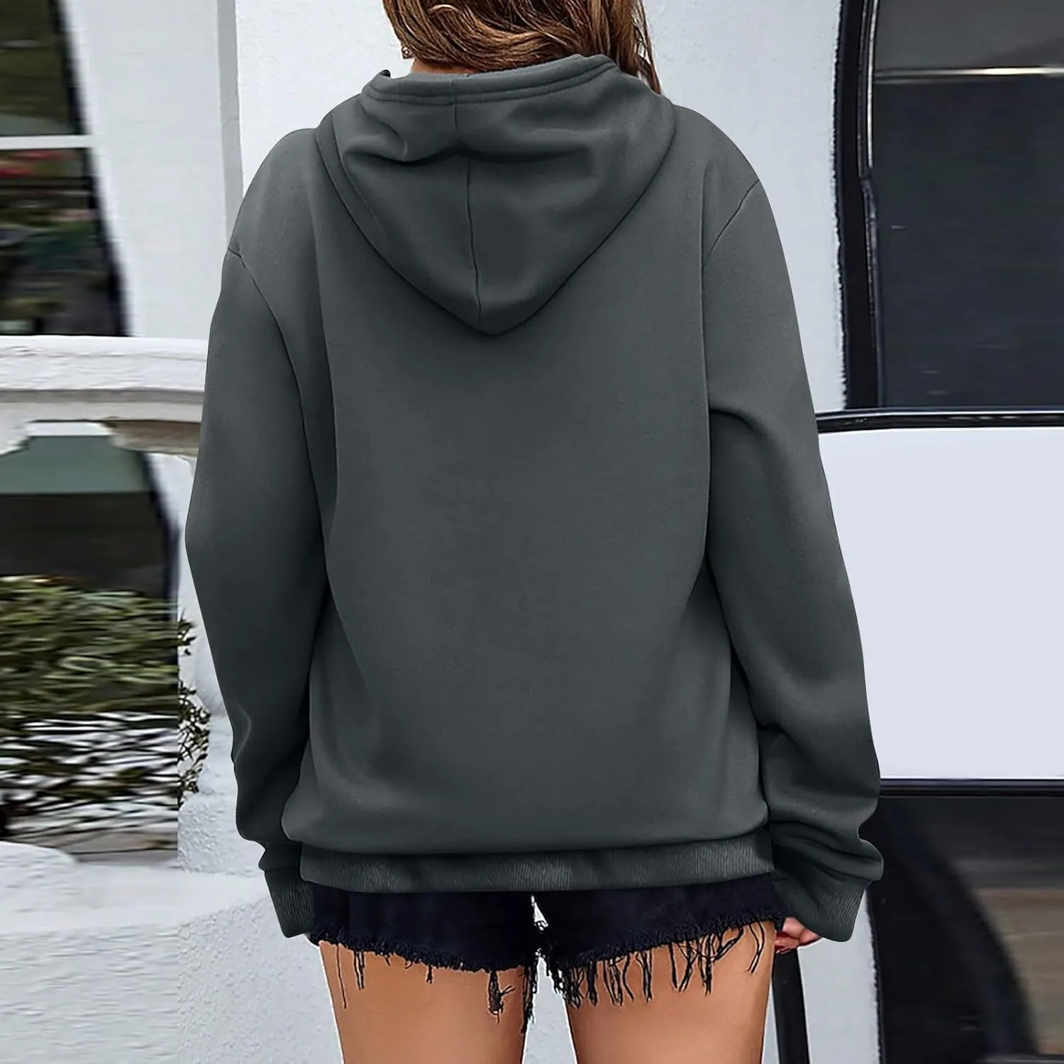 Gumipy Women Oversized Hoodie Sweatshirt Drawstring Fleece Pullover Hoodies Fashion Long Sleeve Pullover Tops with Pocket