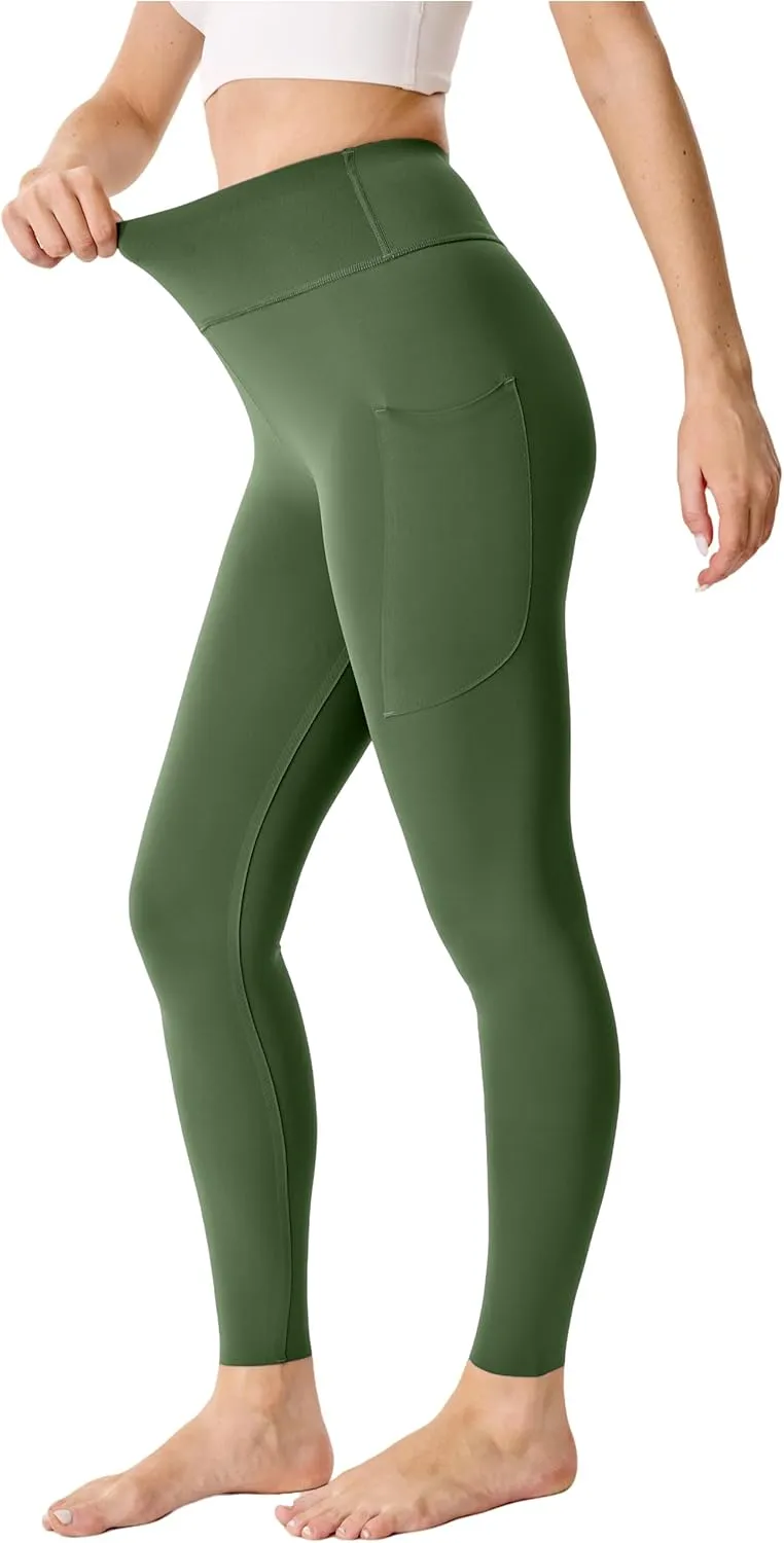 High Waisted Leggings for Women Butt Lifting Seamless Athletic Leggings with Pockets Tummy Control Workout Yoga Pants