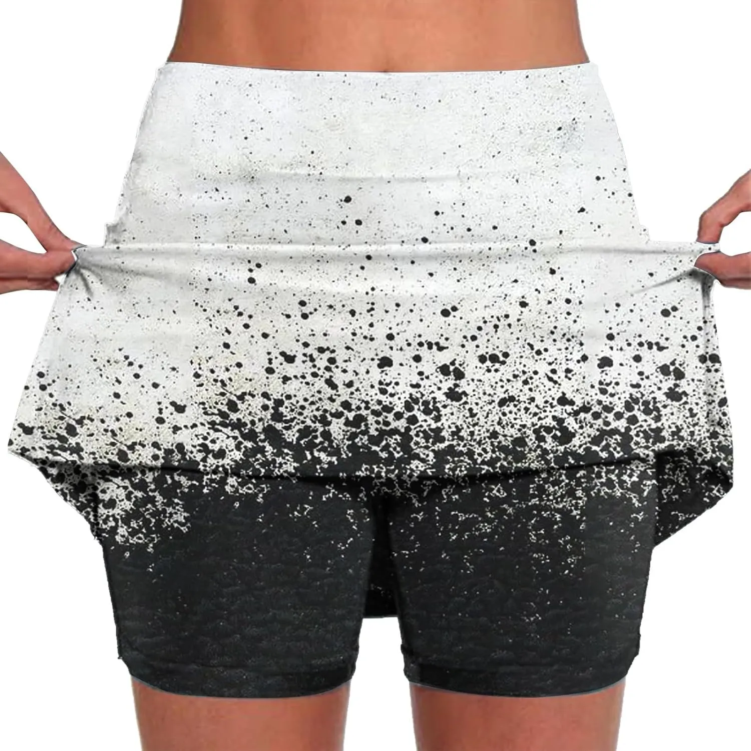 hlysgo Athletic Skirt with Shorts Womens High Waisted Tennis Skirt Plus Size Skort Shorts for Running Golf Workout Sports