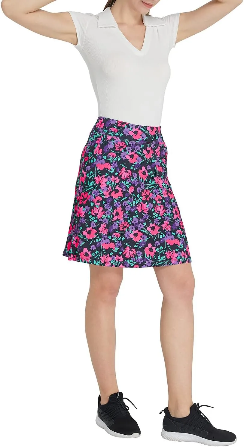 HonourSex Women Skorts Knee Length Skirts Causal Skorts Skirts with Pockets Golf Skirt Plus Size Skorts
