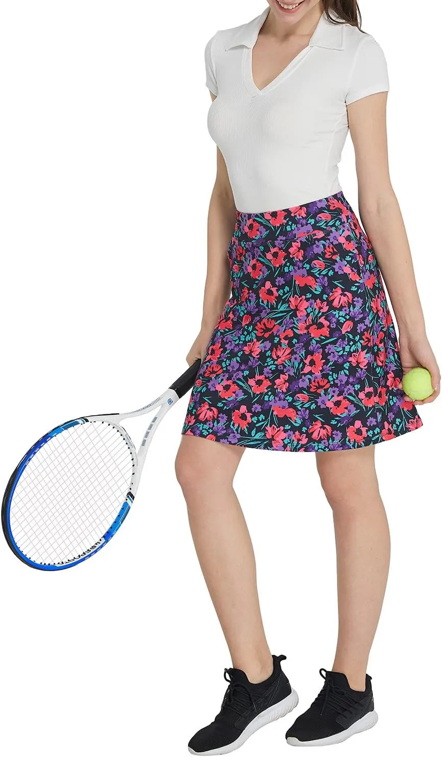 HonourSex Women Skorts Knee Length Skirts Causal Skorts Skirts with Pockets Golf Skirt Plus Size Skorts