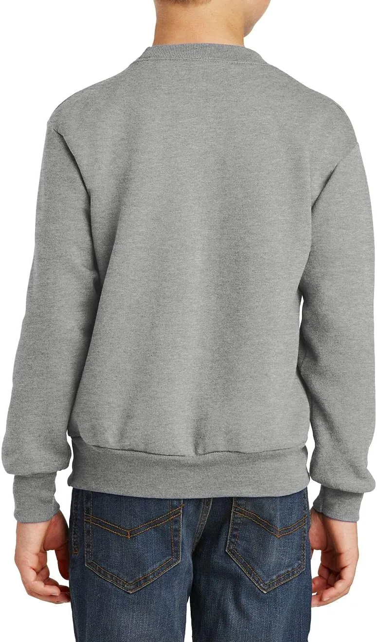 JustBlanks Boys Long Sleeve Sweatshirt Performance Fleece Casual Basic Crewneck Sweatshirt for Boys