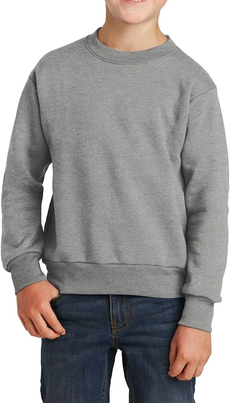 JustBlanks Boys Long Sleeve Sweatshirt Performance Fleece Casual Basic Crewneck Sweatshirt for Boys