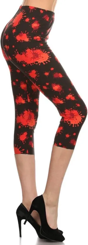 Leggings Depot Women's High Waisted Buttery Soft Skull & Halloween Print Leggings (Available in Plus Size)