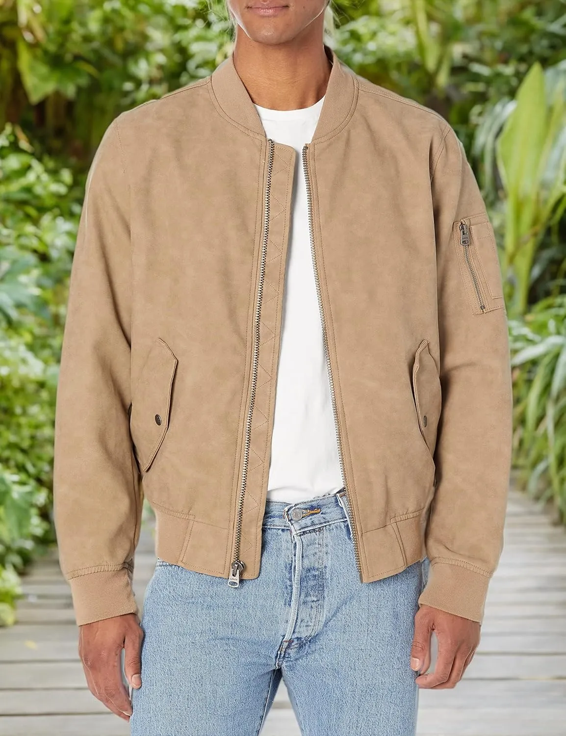 Levi's Men's Faux Leather Varsity Bomber Jacket