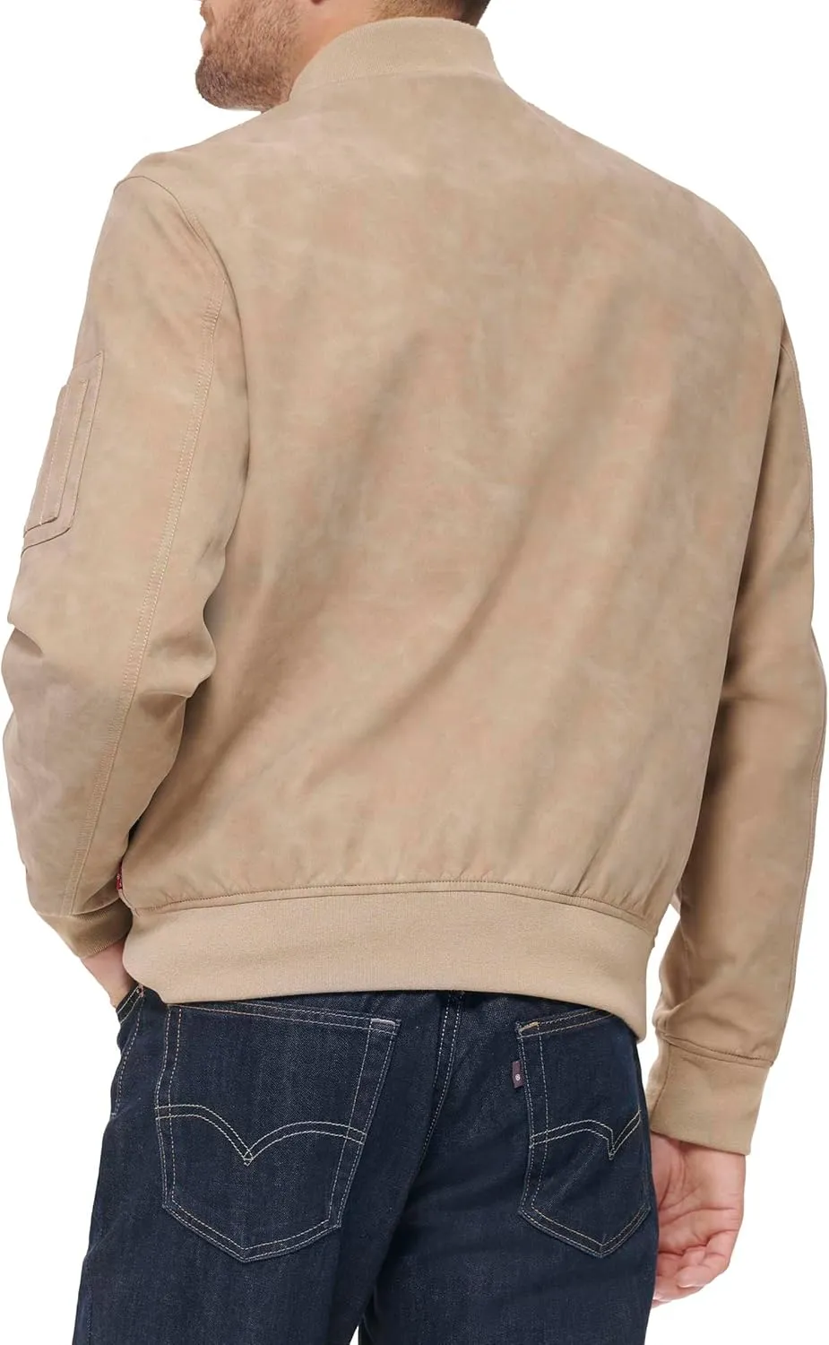 Levi's Men's Faux Leather Varsity Bomber Jacket