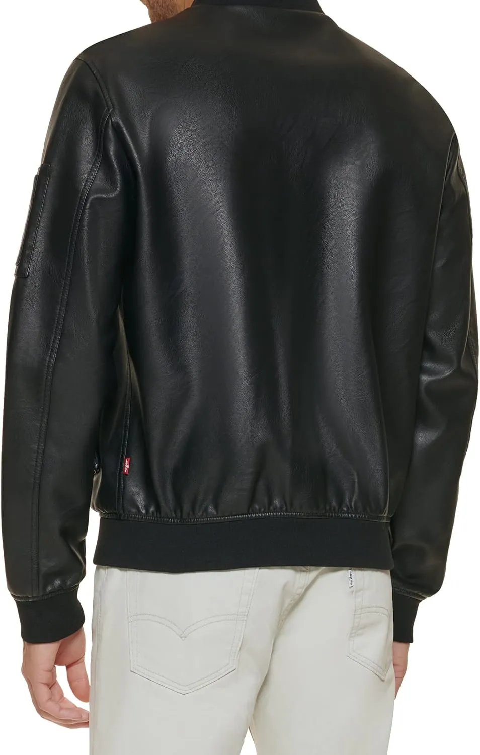 Levi's Men's Faux Leather Varsity Bomber Jacket