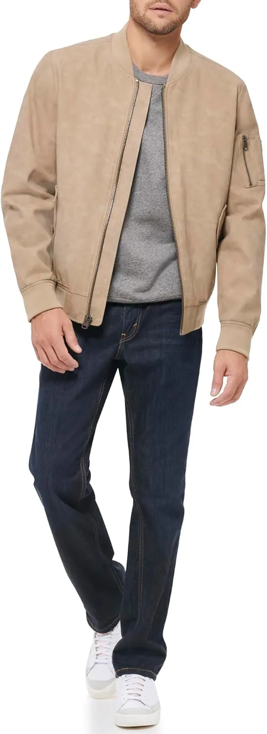 Levi's Men's Faux Leather Varsity Bomber Jacket