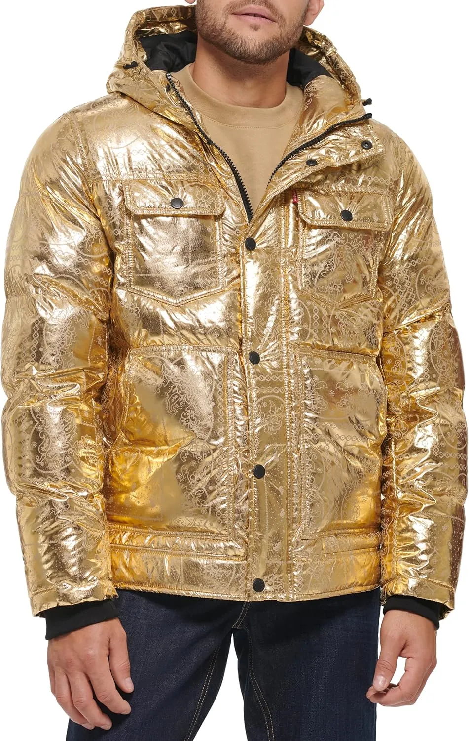 Levi's Men's Performance Hooded Puffer Trucker Jacket (Regular & Big & Tall Sizes)