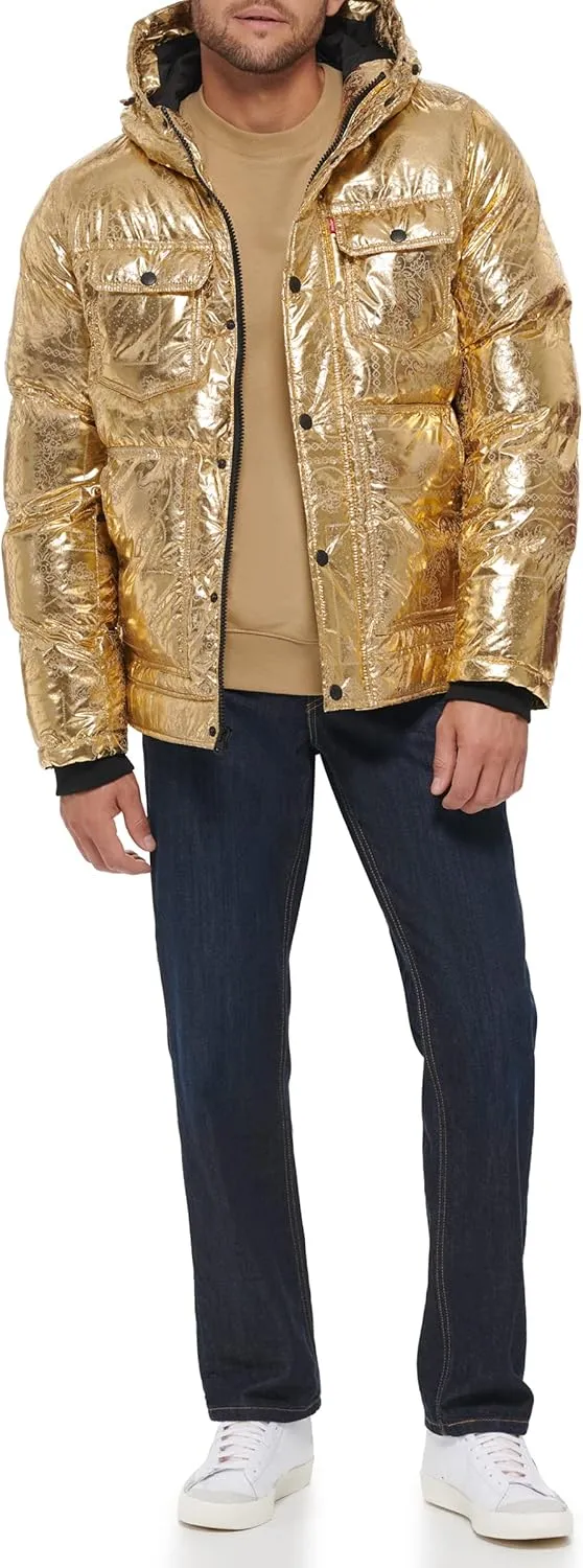 Levi's Men's Performance Hooded Puffer Trucker Jacket (Regular & Big & Tall Sizes)