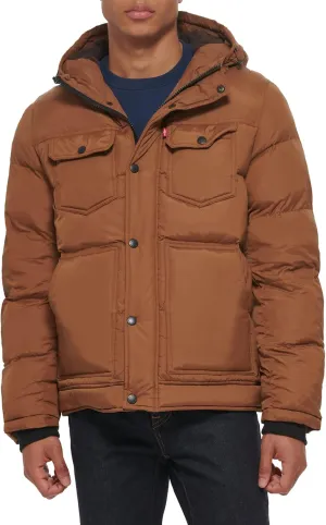 Levi's Men's Performance Hooded Puffer Trucker Jacket (Regular & Big & Tall Sizes)